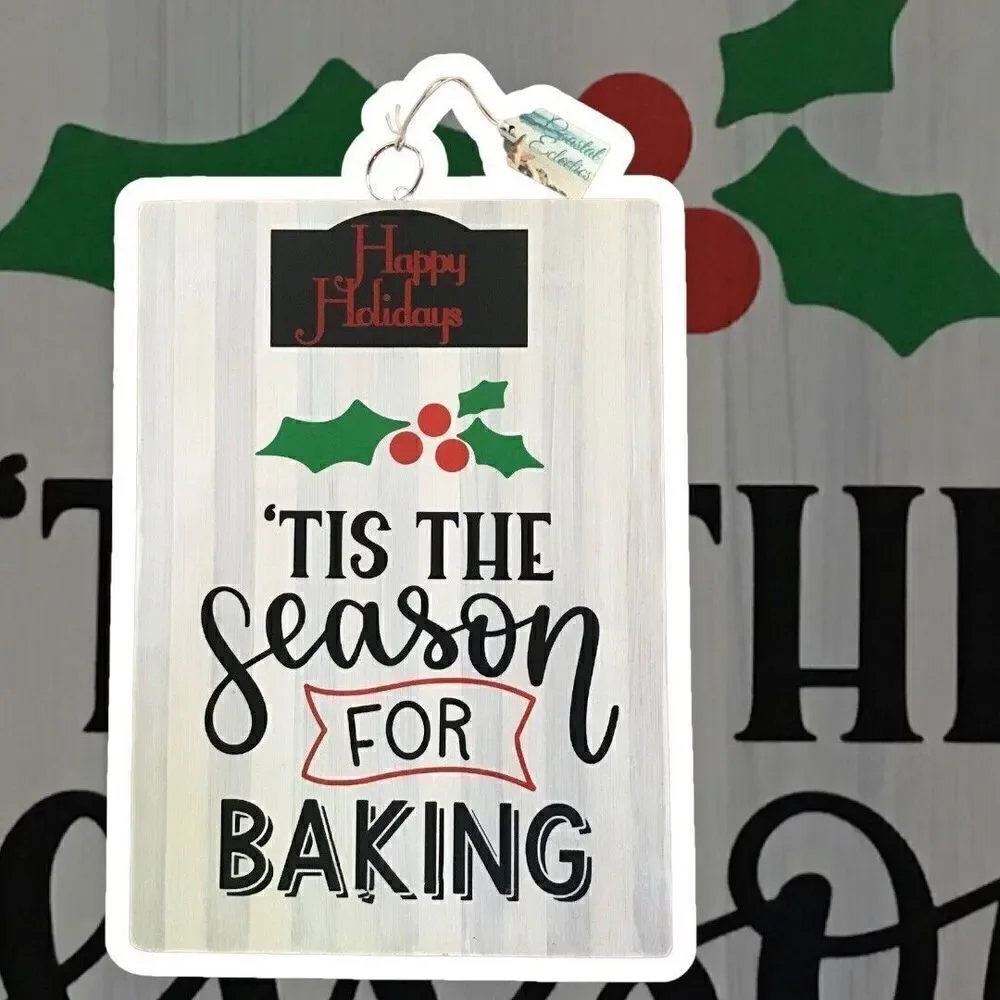 Christmas Cutting Board Kitchen Decor ‘Tis The Season for Baking’